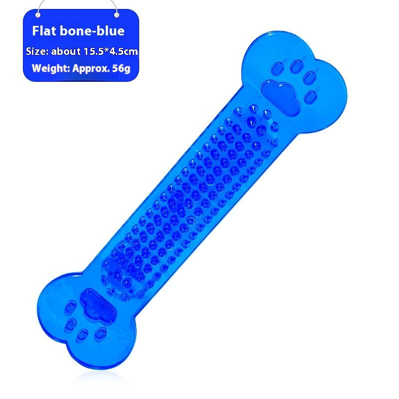 PVC Transparent Flat Bone Pet Dog Toy
