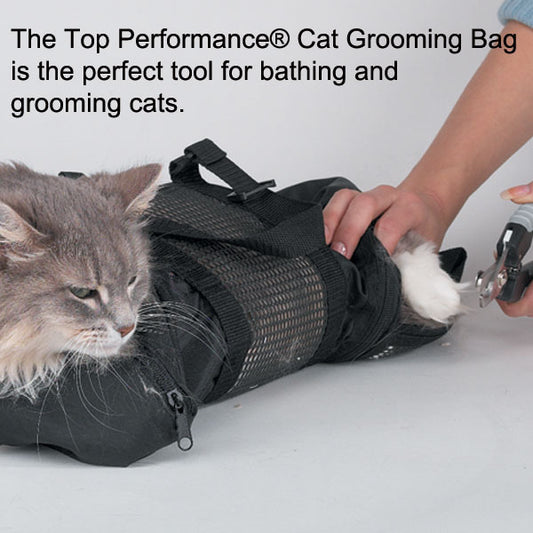 Adjustable Pet Bathing and Grooming Bag for Cats