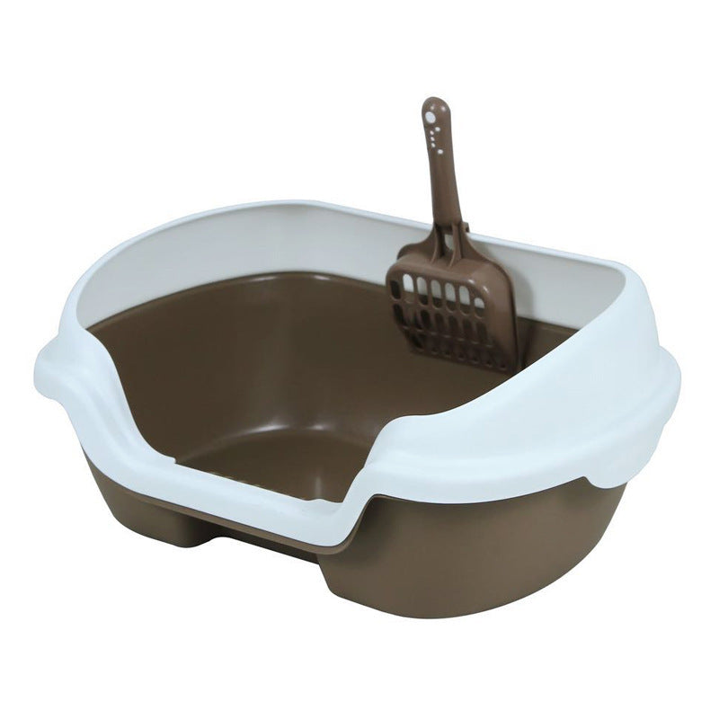 Semi-Enclosed Cat Litter Box