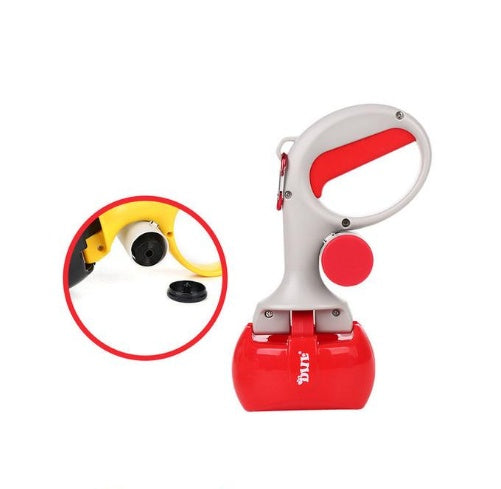 Portable Dog Poop Scooper with Waste Bag Dispenser for Quick Cleanup