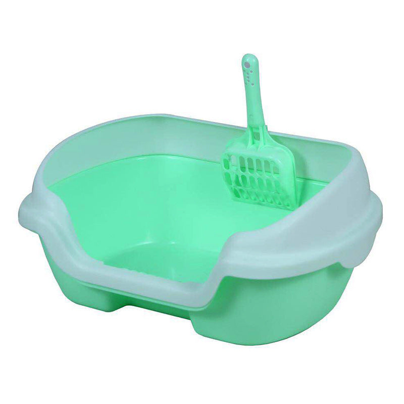 Semi-Enclosed Cat Litter Box