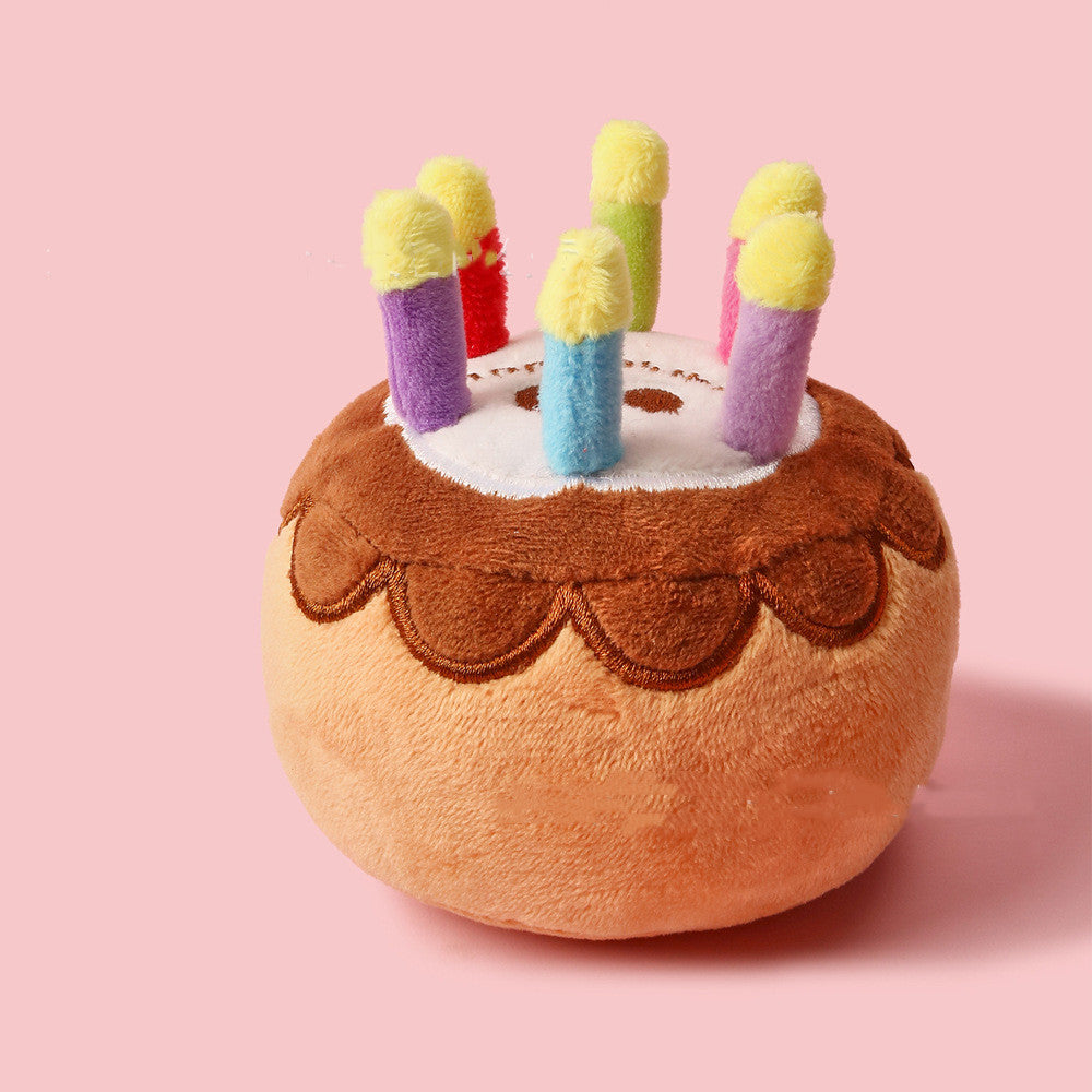 Pet Plush Toy – Birthday Candle Cake