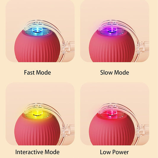 Rolling Ball Ball For Dogs Doggie Ball Interactive Dog Smart Ball Toy Interactive Cat Ball Toy 360 Smart Automatic Rolling Pet Ball