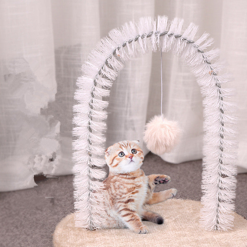 Plush Cat Grooming Brush for Itchy Relief