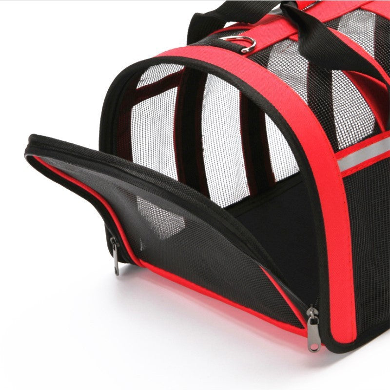 Portable Space Capsule Pet Bag with Geometric Pattern