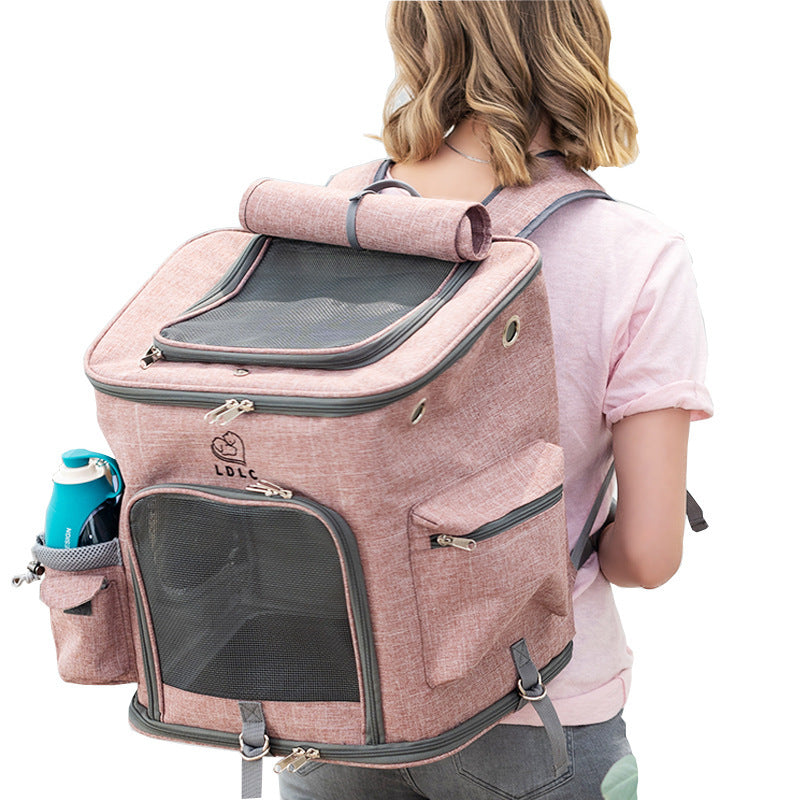 Transparent Portable Cat Backpack with Fan and Water Cup