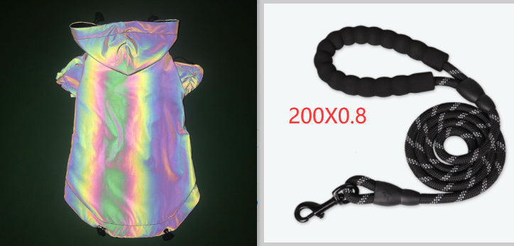 Reflective Windbreaker Dog Hoodie for Autumn and Winter