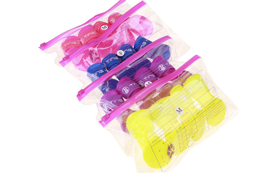 Waterproof Cartoon Pet Dog Shoes Candy Rain Boots