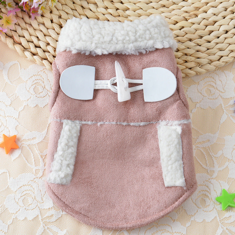 Teddy Dog Clothes Soft Warm Lamb Velvet Outfit