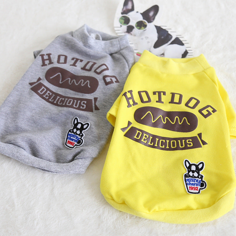 Soft Cotton Dog T Shirt Lightweight Pet Clothes for All Seasons