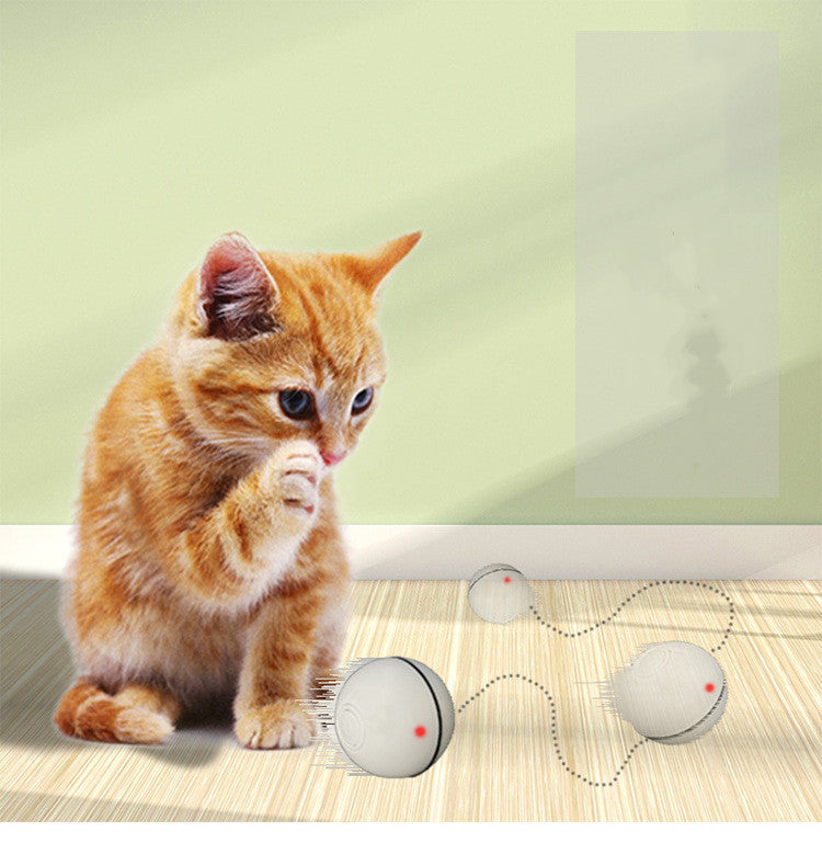 Electric Smart LED Laser USB Rolling Flashing Cat Ball Toy