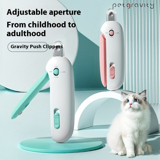 Cat Nail Clippers with Gravity Assist for Precision Cutting