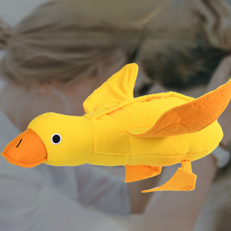 Teddy Toy With Dog Sound Duck Doll For Training Sniffing Grinding Teeth Pet Supplies Toy With Food Leaks