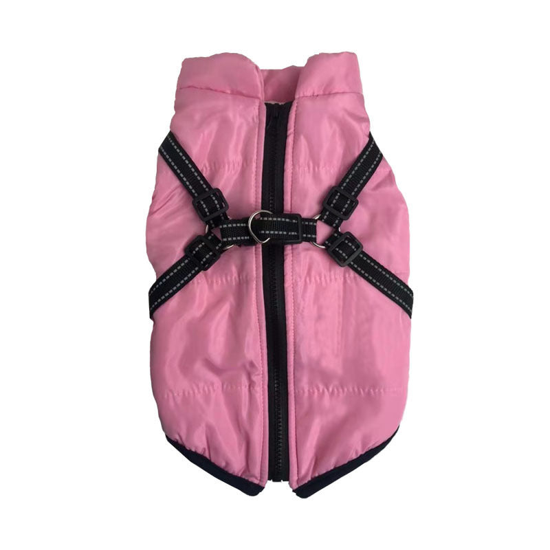 Winter Dog Cotton Coat Integrated Vest with Chest and Back Coverage