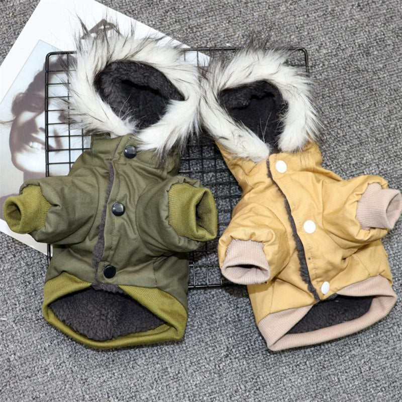 Extra Warm Double Layer Fleece Dog Hoodie for Cold Weather