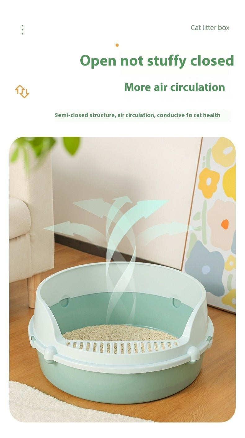 Anti-splash Semi Closed Litter Box