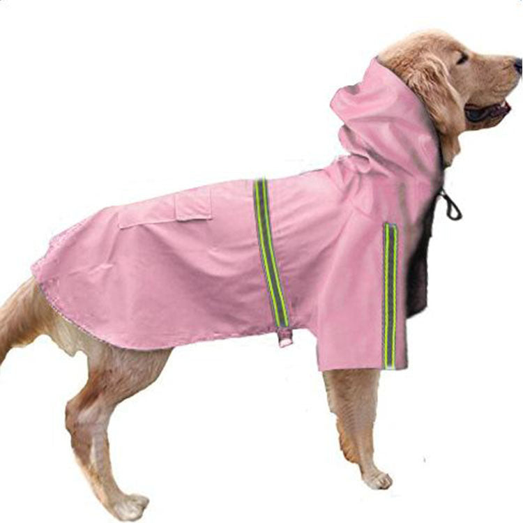 Spring and Summer New Dog Raincoat Waterproof Reflective Cape for Large Dogs