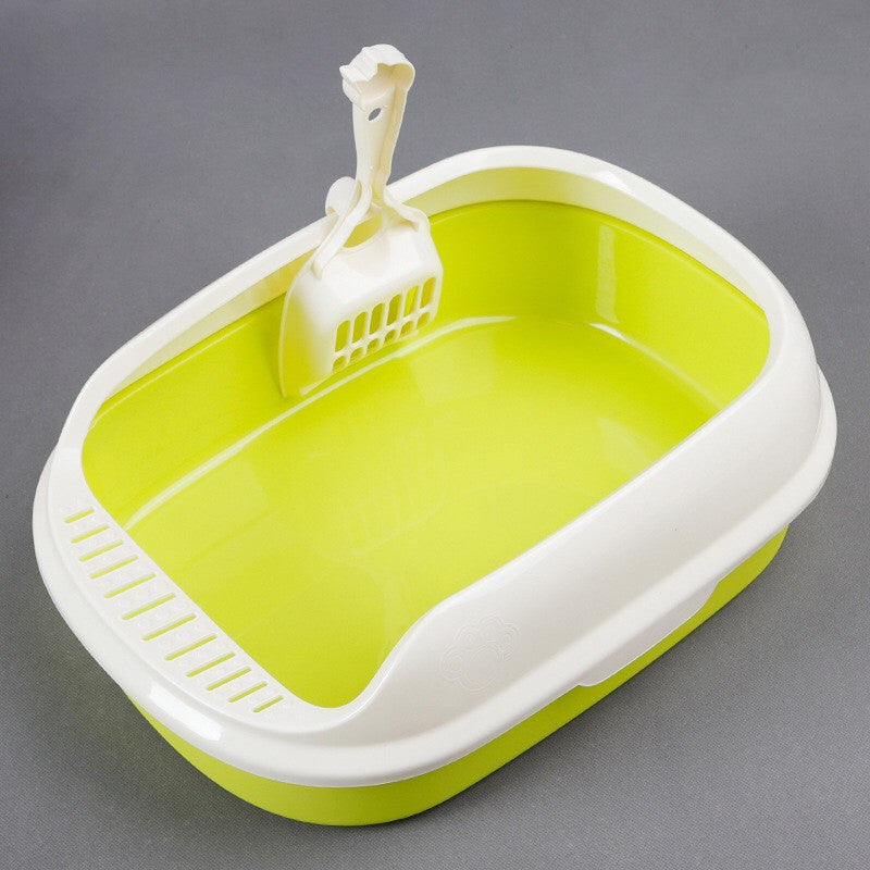 High Sided Cat Litter Box with Shovel