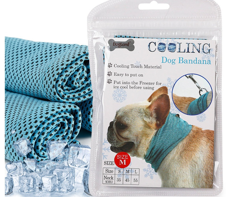 Instant Cooling Pet Bandana Dog Scarf for Summer Heat Relief