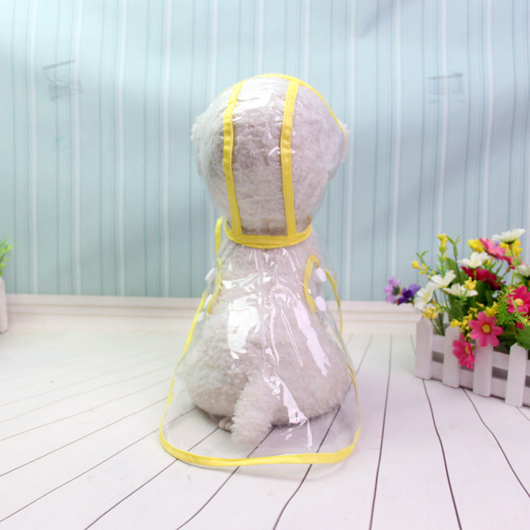 Transparent Raincoat Pet Dog Clothes Waterproof