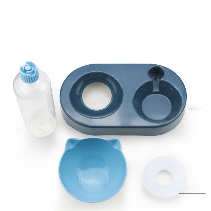 Two-in-One Pet Bowl with Automatic Water Dispenser – Perfect for Dogs and Cats
