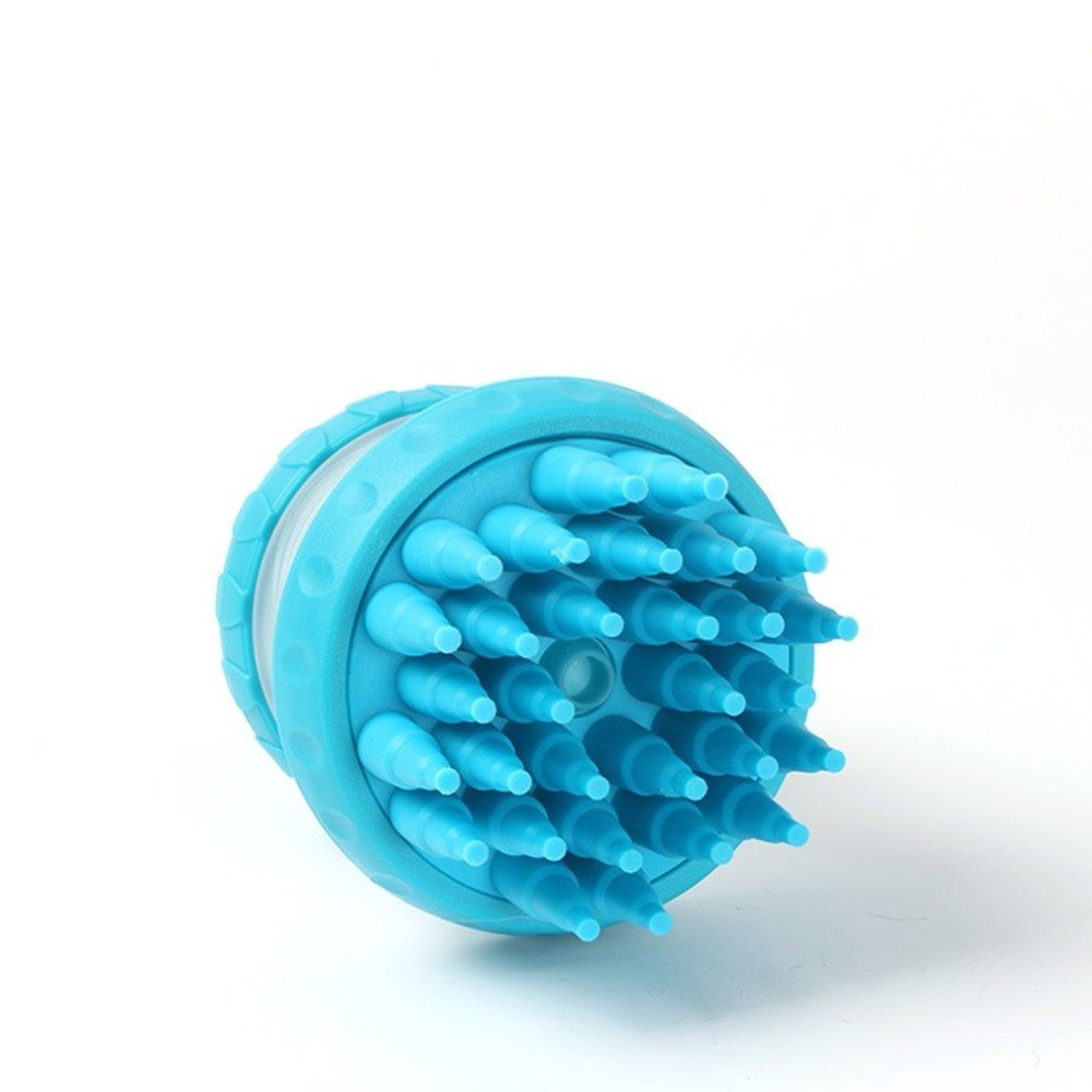 Soft Silicone Pet Bath Brush with Shampoo Dispenser