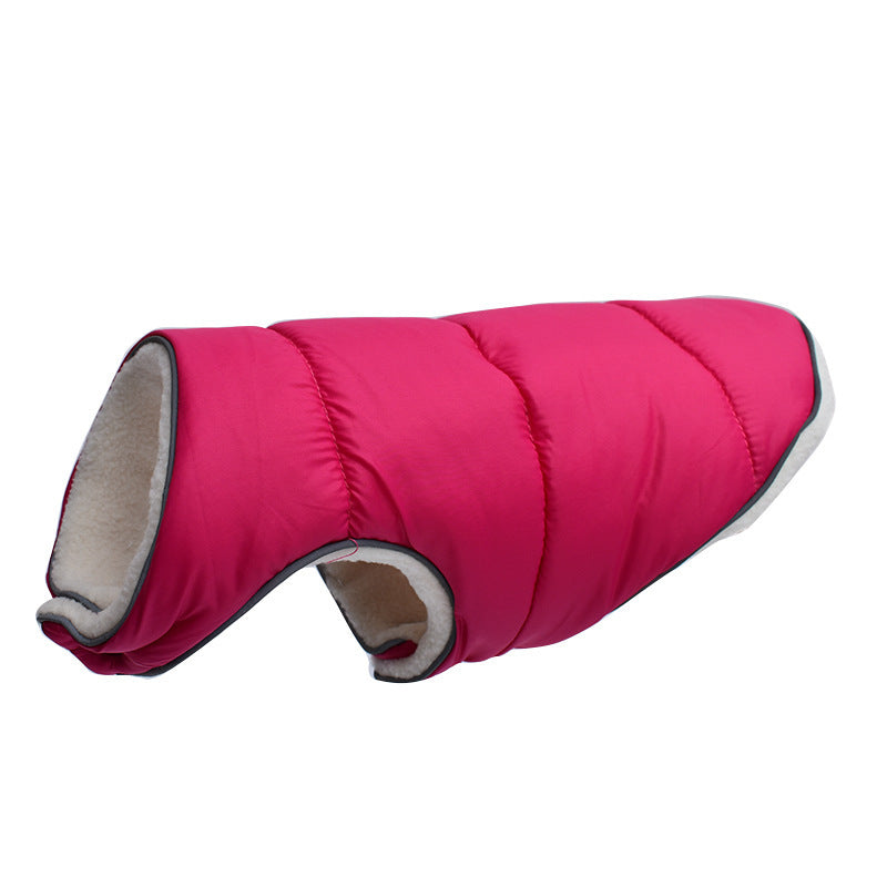 Warm Winter Pet Jacket with Reflective Features Fleece Coat for Small Medium Large Dogs