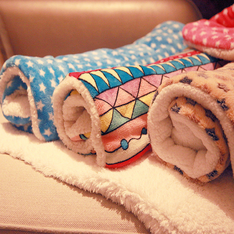 Soft Coral Fleece Pet Blanket for Cats & Dogs