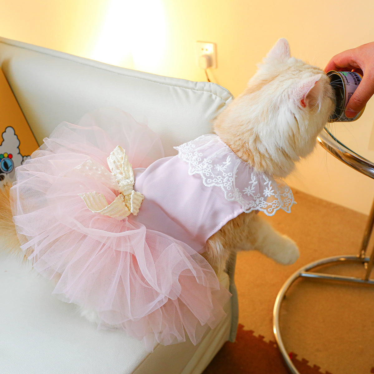 Lace Tulle Tutu Skirt for Cats – Stylish Pet Clothing for Your Feline Friend