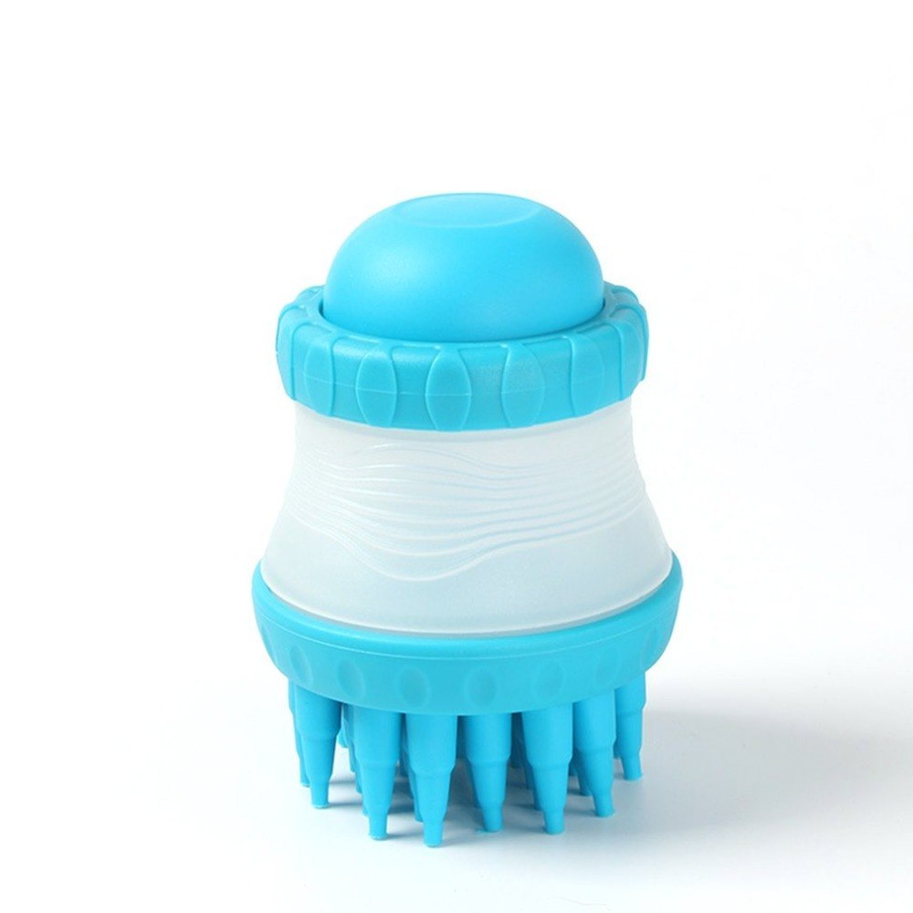 Soft Silicone Pet Bath Brush with Shampoo Dispenser