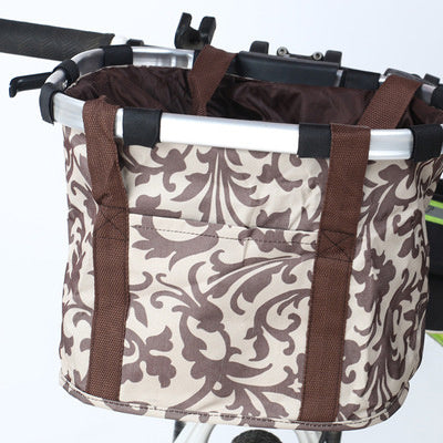 Folding bicycle basket