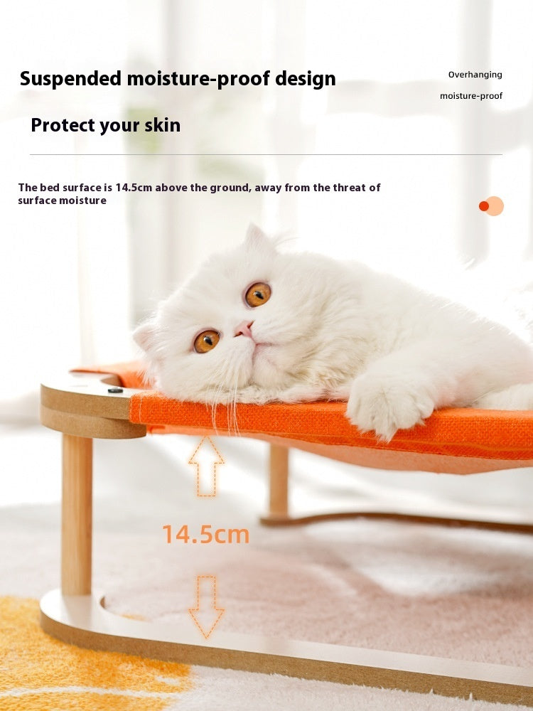 Minimalist Washable Wooden Cat Hammock