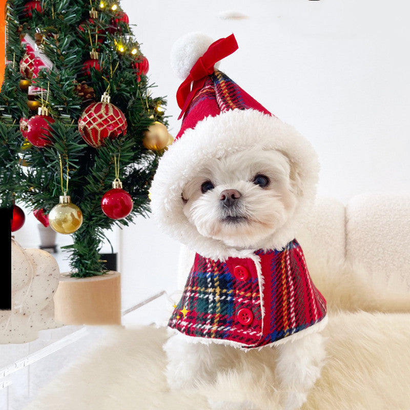 Christmas New Year Dog Clothes Festive Cloak for Dogs