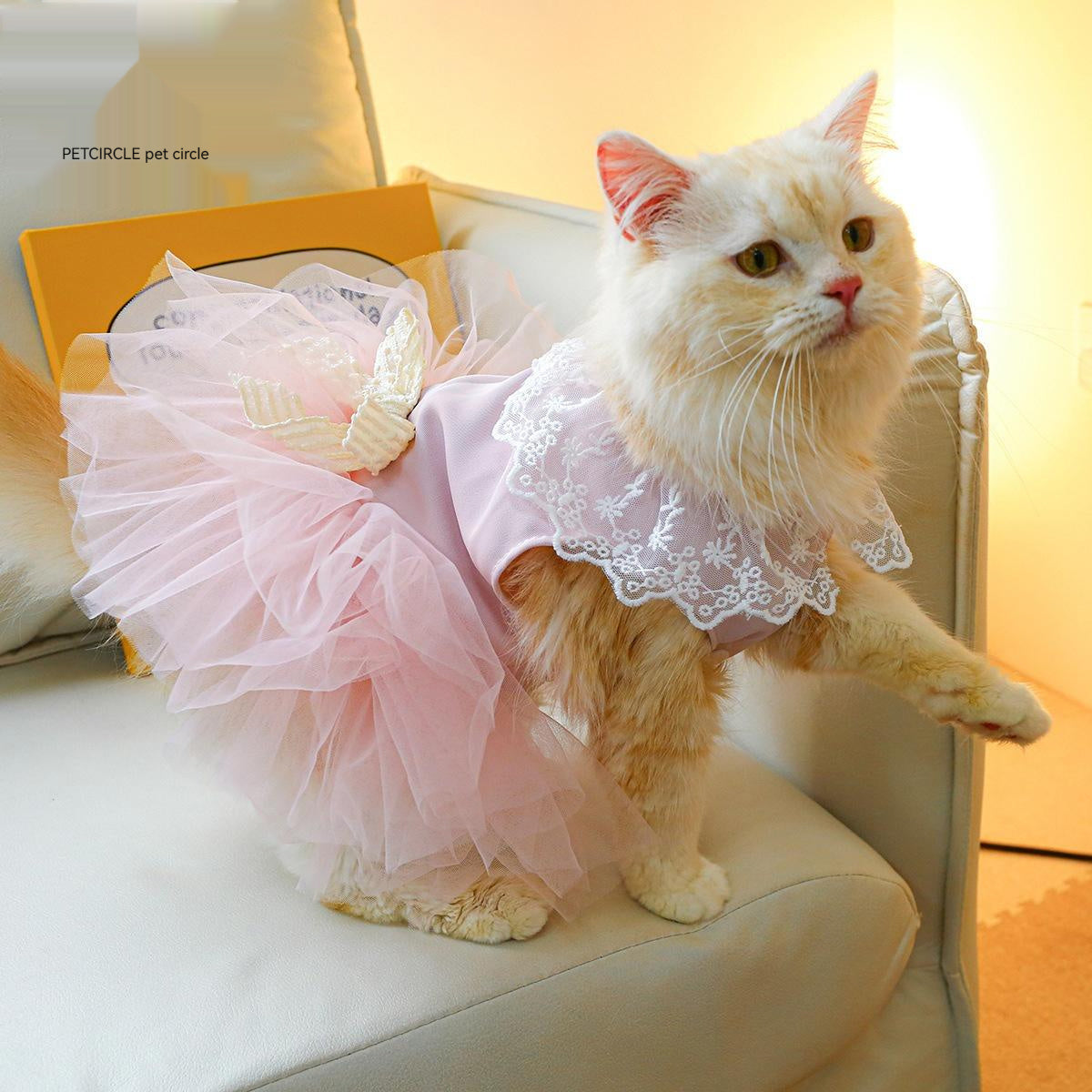 Lace Tulle Tutu Skirt for Cats – Stylish Pet Clothing for Your Feline Friend