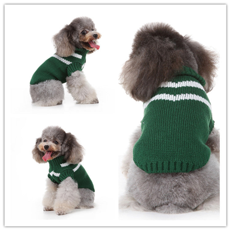 Soft Polyester Pet Sweater Casual Dog Clothes for Winter