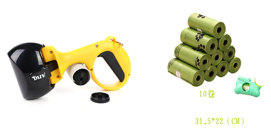 Portable Dog Poop Scooper with Waste Bag Dispenser for Quick Cleanup
