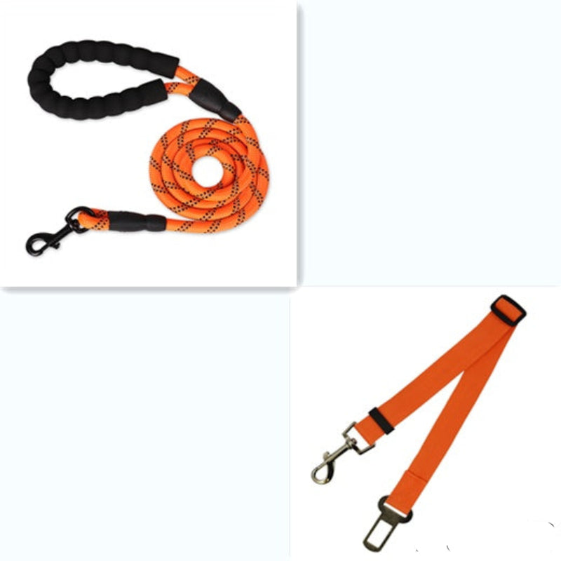 Reflective Dog Leash – Nylon Rope for Walking and Training Dogs