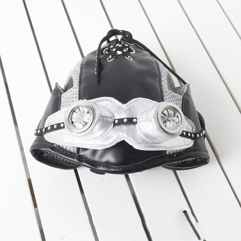 Stylish Pilot Hat for Cats and Dogs with Adjustable Fit