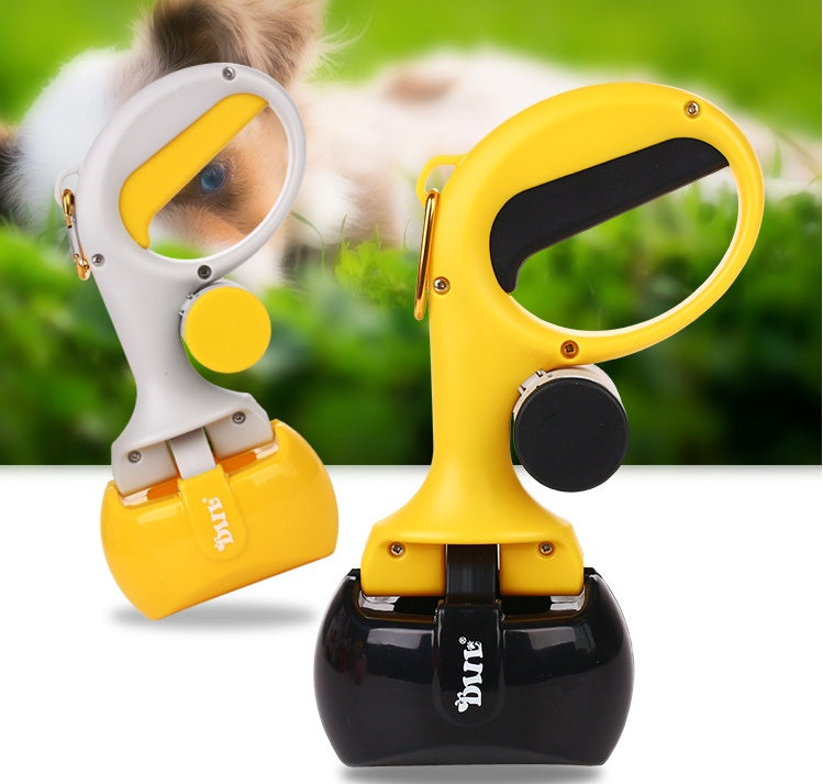 Portable Dog Poop Scooper with Waste Bag Dispenser for Quick Cleanup