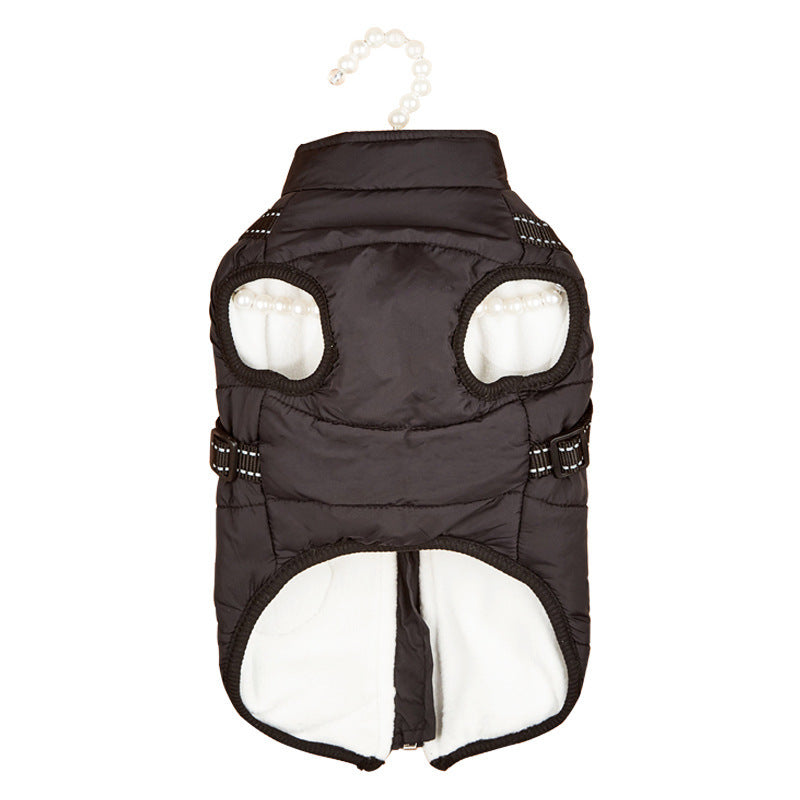 Warm Dog Coat with Reflective Design