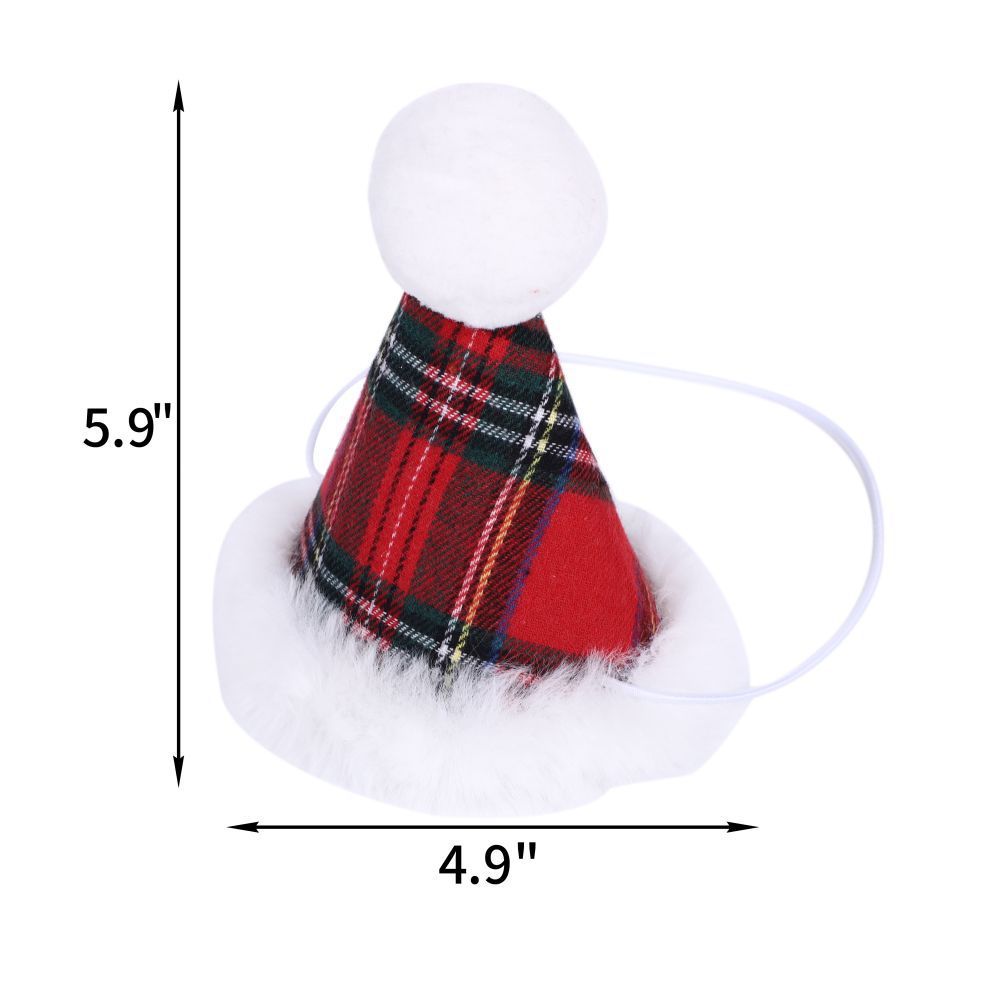 Christmas Triangle Pet Bandana Santa Deer Print Scarf for Holiday Fun