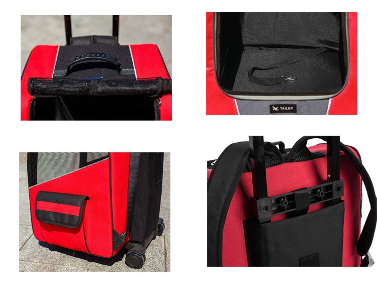 Small Pet Carrier Trolley Bag for Travel and Transport