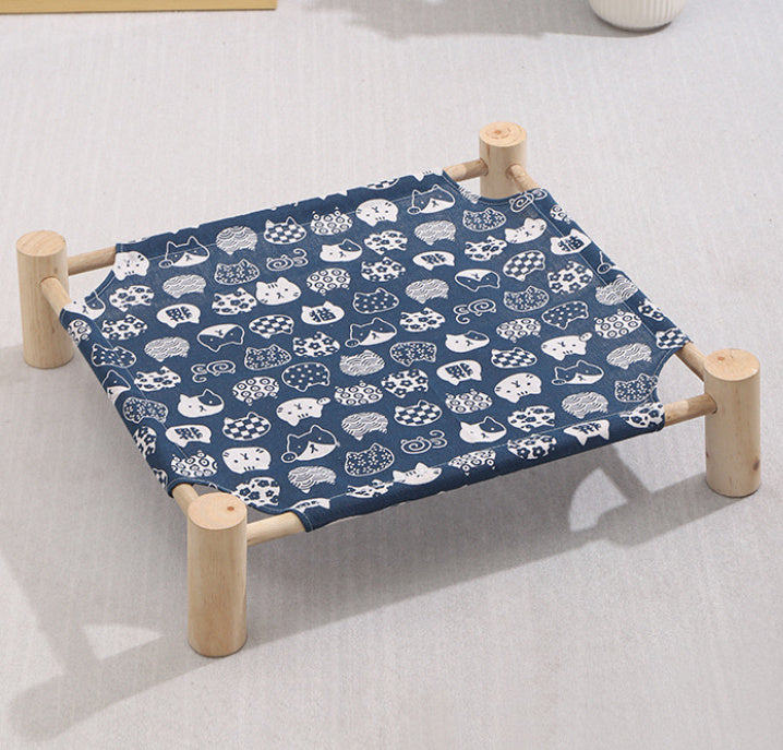 Removable Washable Solid Wood Pet Dog Bed
