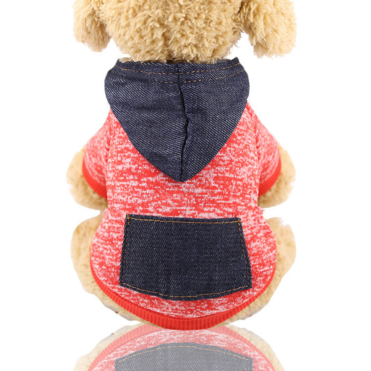 Stylish Cat Clothing with Pocket Design Comfortable Pet Sweater