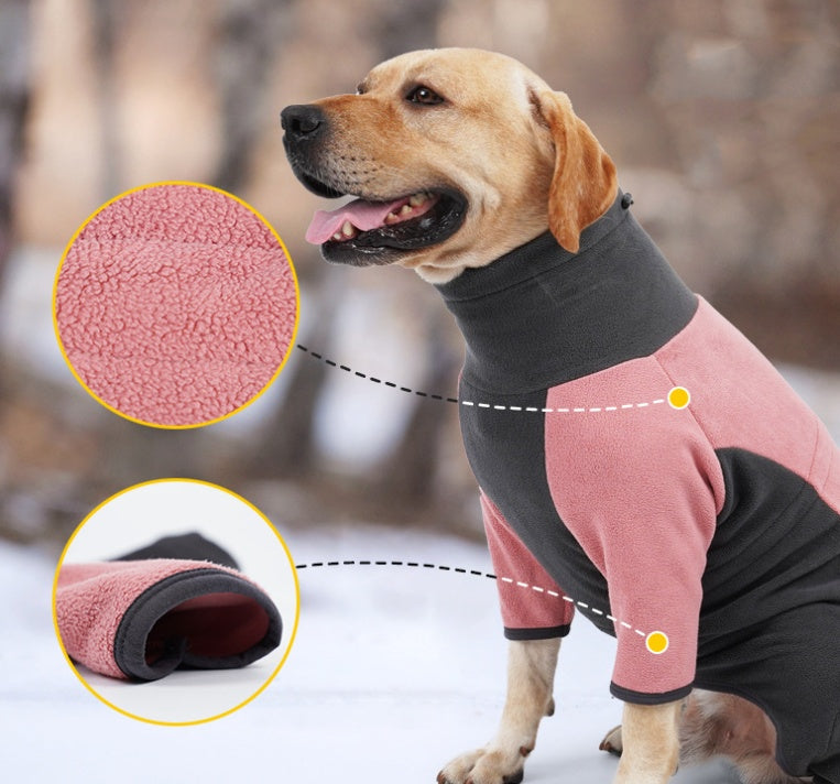 Thick Fleece Dog Coat Warm Winter Jacket for Cold Weather