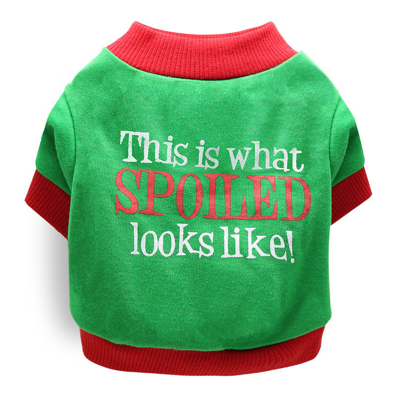 Christmas Dog T-Shirt Soft Cotton Pet Clothes for Holiday Season