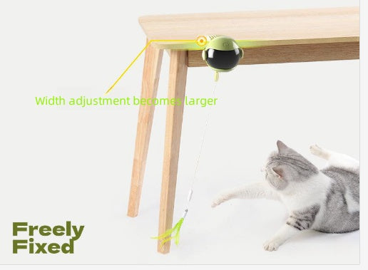 Automatic Lifting Ball Electric Cat Toy – Interactive Play with Feather & Bell