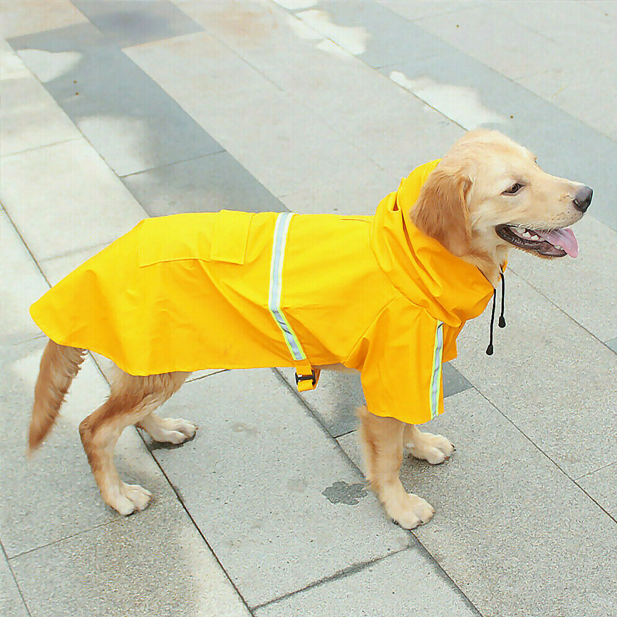 Waterproof Dog Raincoat Reflective Hooded Jacket for Pets