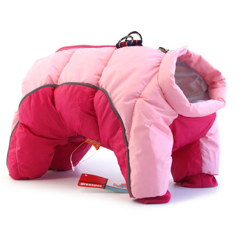 Thick Winter Dog Coat with Down Jacket Insulation