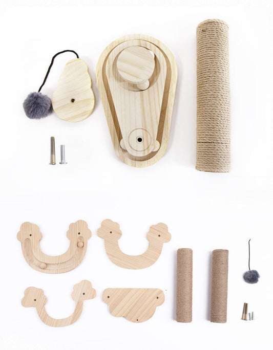 Cat Toys From Solid Wood Cat Turntable Bite-resistant Funny Cat Stick Cat Supplies
